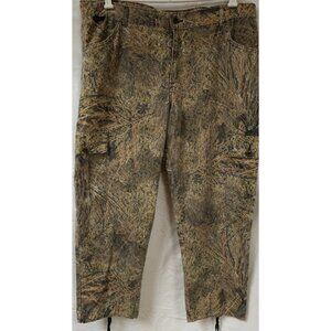 Mossy Oak Brush Mens 36-44 Adjustable Hunting Outdoors Tie Ankle Legs Camo Pants